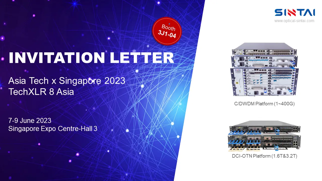 Exposición SINTAI Invitación cálida en Asia Tech x Singapur 2023 TechXLR8 Asia